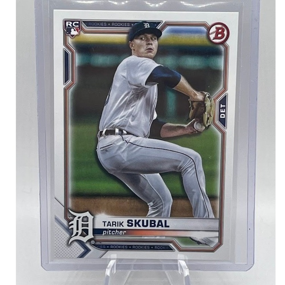 Tarik Skubal Rookie 2021 Bowman 11 MLB Detroit Tigers Baseball Card